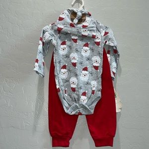 Christmas long sleeve with hat set